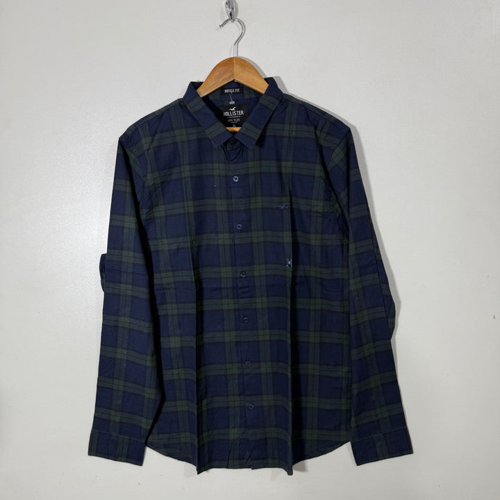 HOLLISTER MUSCLE FIT COTTON CHECKERED SHIRT BRAND NEW