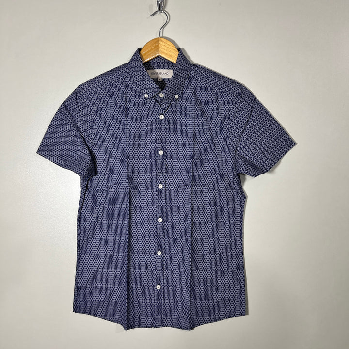 RIVER ISLAND BUTTON DOWN HALF SLEEVES SHIRT