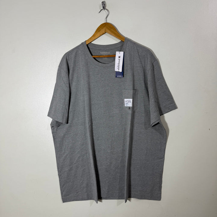 SADDLEBRED COMFORT FLEX CLASSIC FIT SOFT TOUCH COTTON TSHIRT BRAND NEW WITH STRETCH GREY COLOUR