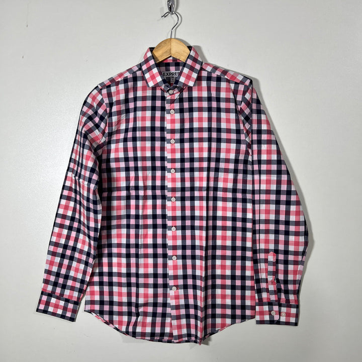 EXPRESS SLIM FIT CHECKERED SHIRT