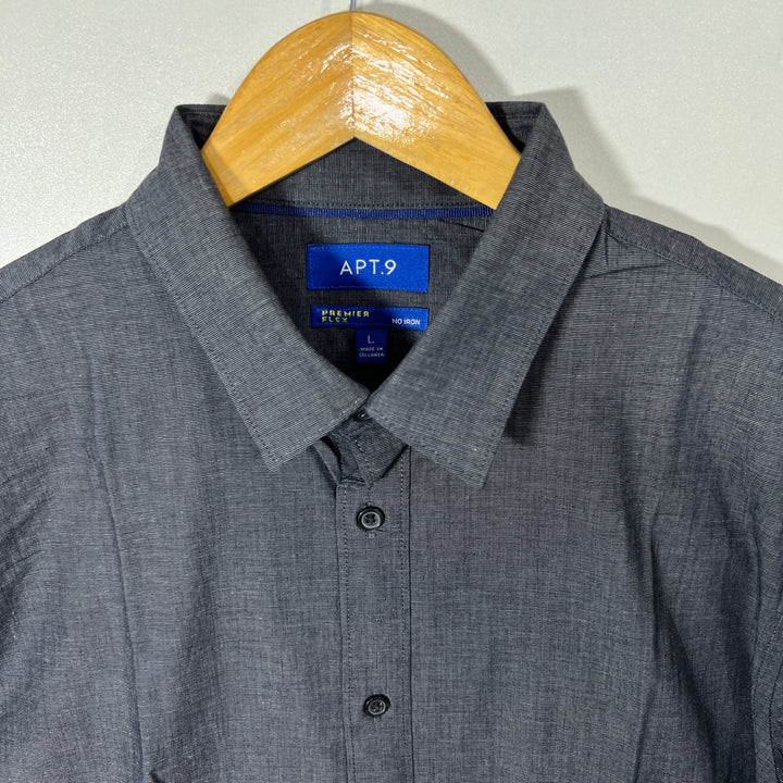 APT.9 NO IRON PREMIER FLEX COTTON SHIRT WITH STRETCH