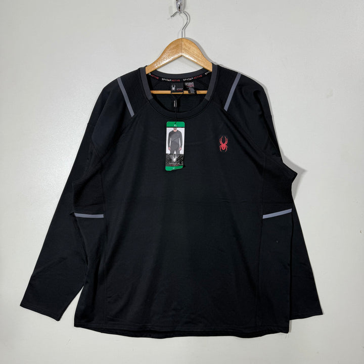SPYDER ACTIVE LONG SLEEVES SPORT TSHIRT BRAND NEW BLACK COLOUR