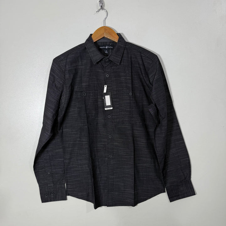 BEVERLY HILLS POLO CLUB DOUBLE POCKETS CASUAL COTTON SHIRT BRAND NEW GREY COLOUR