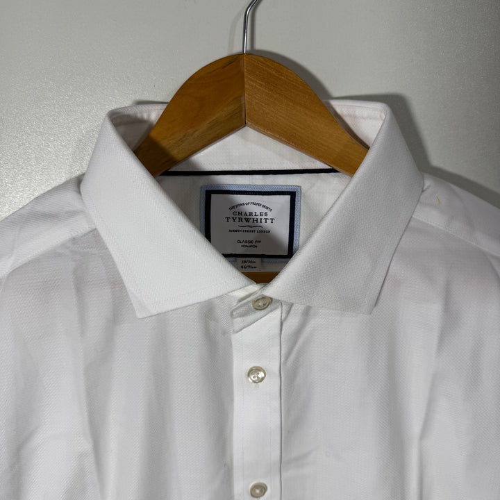 CHARLES TRYWHITT CLASSIC FIT COTTON FORMAL SHIRT WHITE COLOUR