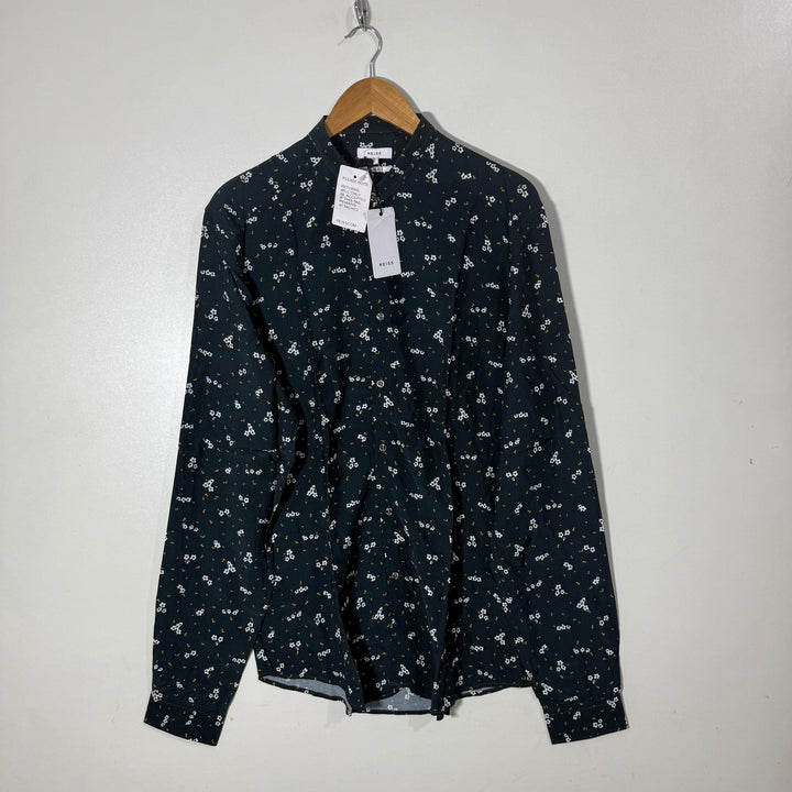 REISS SLIM FIT BEN COLLAR PRINTED HAWAI SHIRT BRAND NEW