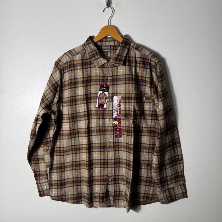 EDDIE BAUER FLANNEL COTTON CHECKERED SHIRT BRAND NEW