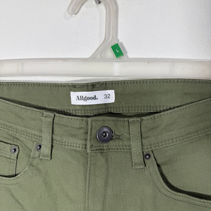 ALL GOOD COTTON JEANS SHORT GREEN GOLOUR WITH STRETCH