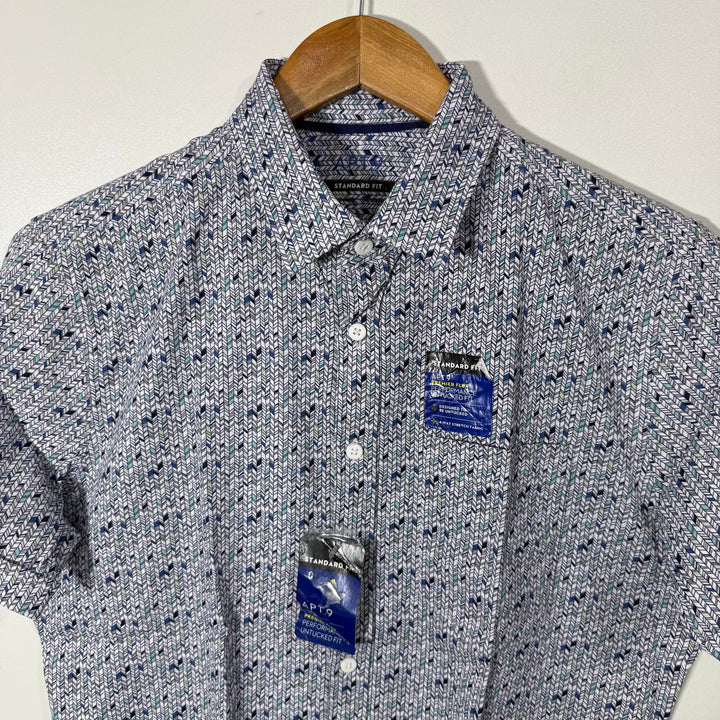 APT.9 STANDARD FIT PERFORMANCE HALF SLEEVES SHIRT BRAND NEW WITH STRETCH