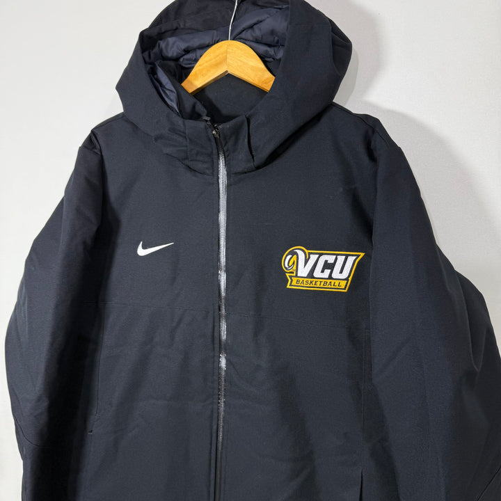 NIKE GREY DUCK DOWN WATER RESISTANT INNER THERMAL PUFFER JACKET BLACK COLOUR WITH HOOD