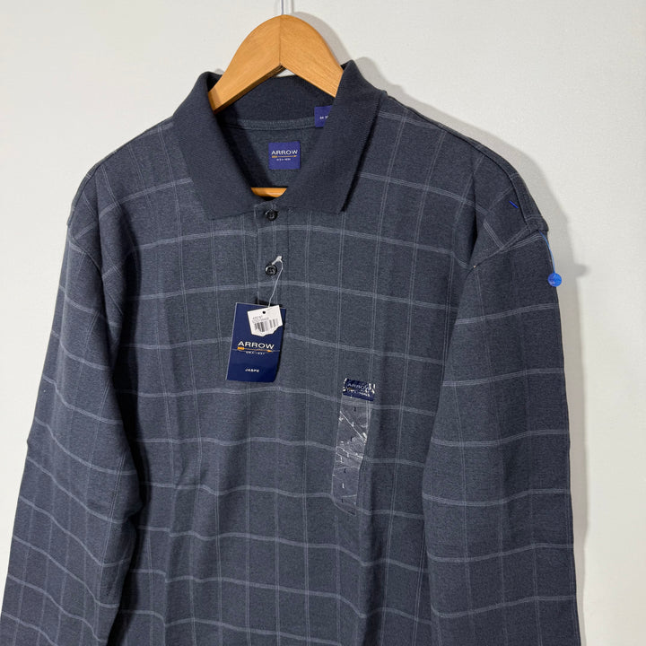 ARROW LONG SLEEVES CHECKERED COTTON POLO BRAND NEW