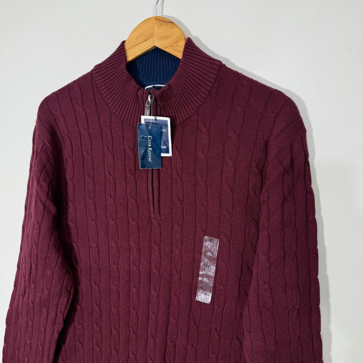 CLUB ROOM KNITED HALF ZIP SWEATER BRAND NEW