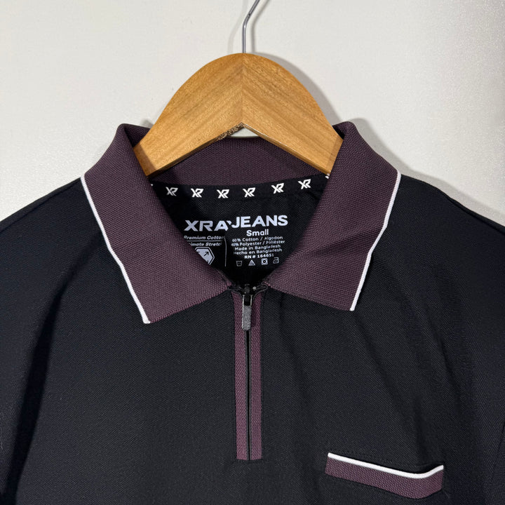 XRAY JEANS COTTON POLO TSHIRT BLACK COLOUR