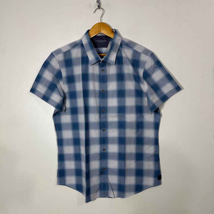 CALVIN KLEIN JEANS HALF SLEEVES COTTON SHIRT