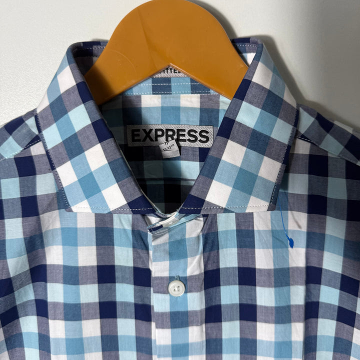 EXPRESS FITTED COTTON CHECKERED SHIRT