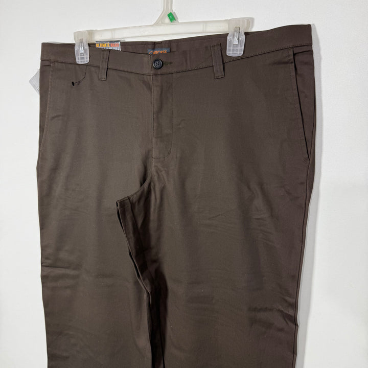 CHEROKEE STRAIGHT FIT FLAT FRONT COTTON CHINO PANT BRAND NEW