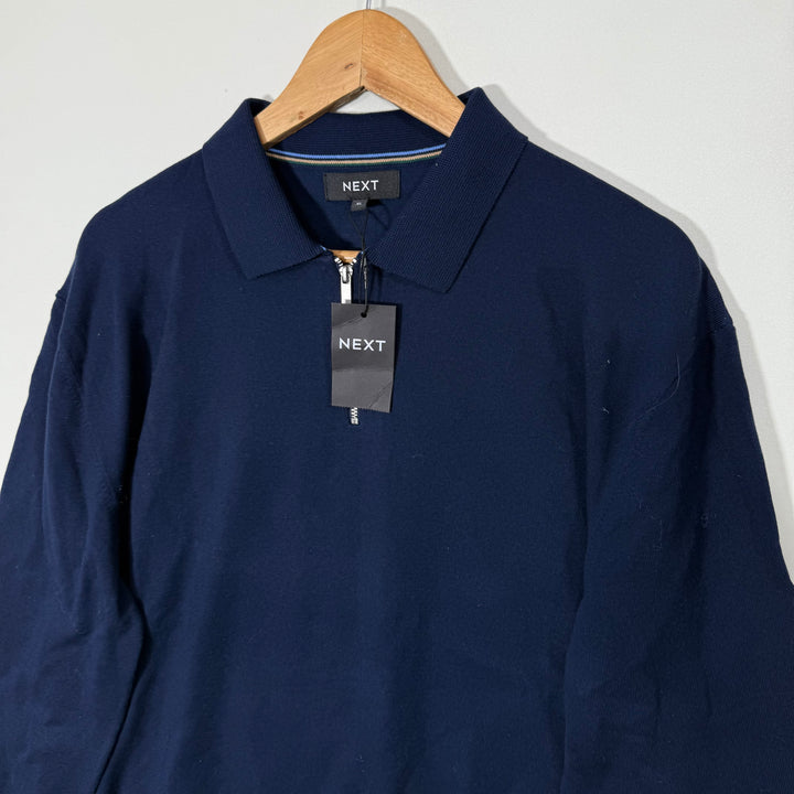 NEXT COTTON POLO SWEATER BRAND NEW BLUE COLOUR