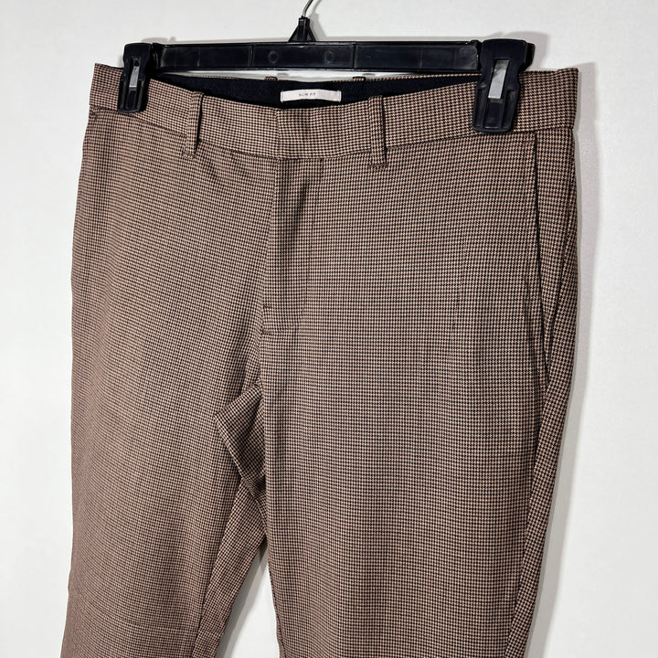 MANGO SLIM FIT CHECKERED DRESS PANT WITH STRETCH