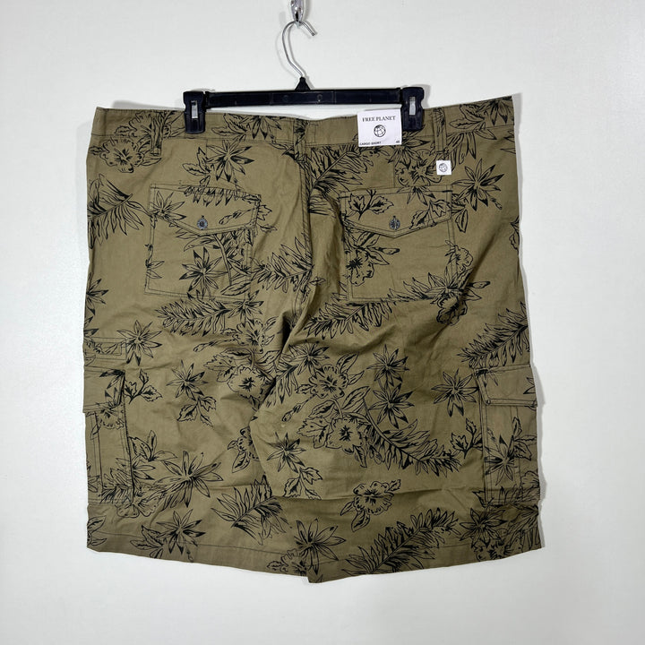 FREE PLANET PRINTED CARGO COTTON SHORT BRAND NEW