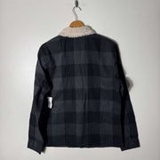 RVCA CHECKERED COTTON JACKET INNER POLYESTER SHERPA LINNED COLLAR BRAND NEW
