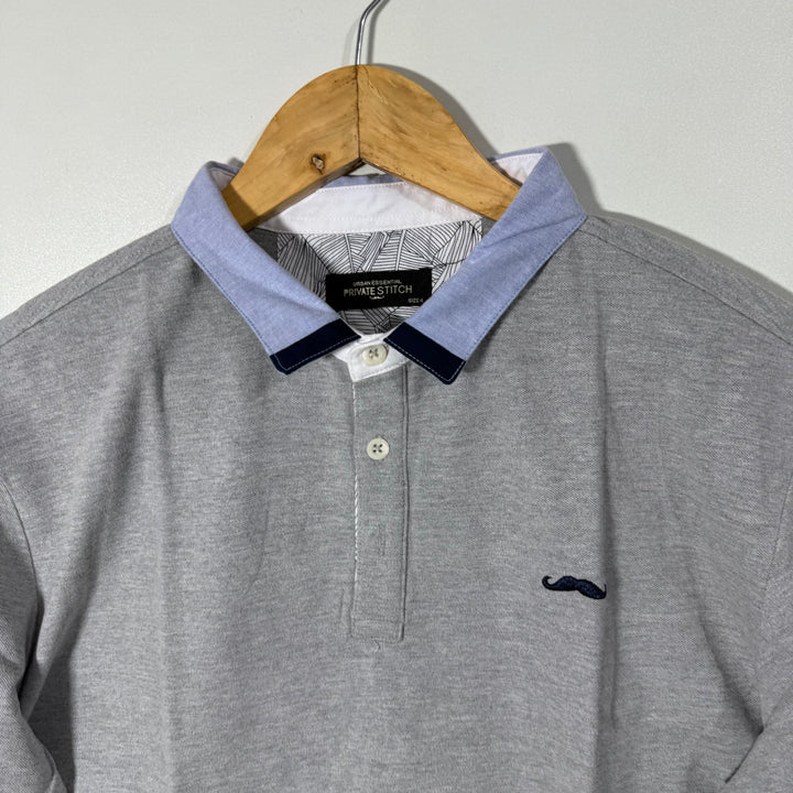 URBAN ESSENTIAL COTTON POLO TSHIRT GREY COLOUR