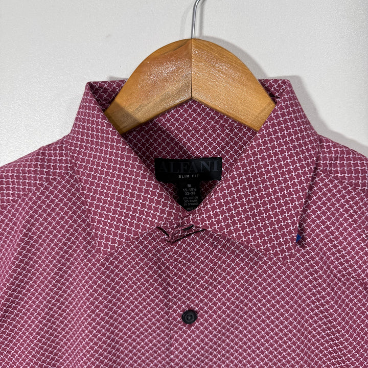 ALFANI SLIM FIT PRINTED COTTON SHIRT BRAND NEW
