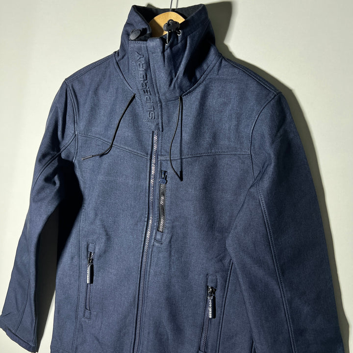 SUPER DRY SOFT SHELL WINDBREAKER JACKET INNER FLEECE