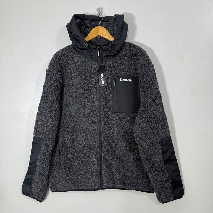 BENCH FLEECE JACKET BRAND NEW GREY COLOUR WITH HOOD