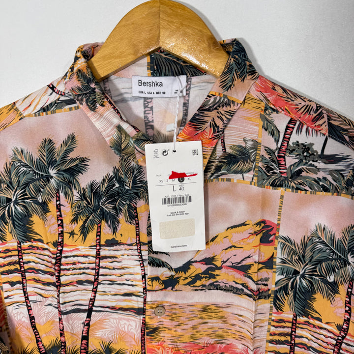 BERSHKA HALF SLEEVES HAWAI SHIRT BRAND NEW