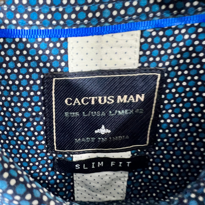 CACTUS MAN BUTTON DOWN HALF SLEEVES SHIRT