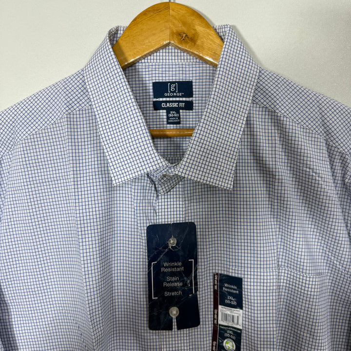 GEORGE CLASSIC FIT COTTON CHECKERED SHIRT BRAND NEW