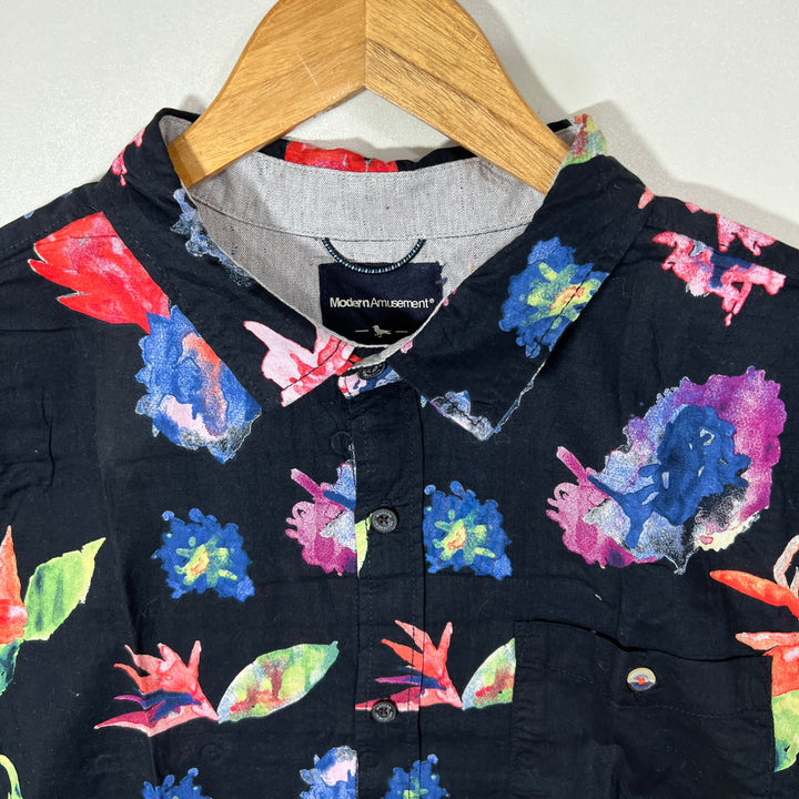 MODERN AMUSEMENT HALF SLEEVES COTTON SHIRT