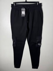 BRAVE SOUL LONDON SKINNY FIT CARGO FLEECE TROUSER BRAND NEW BLACK COLOUR