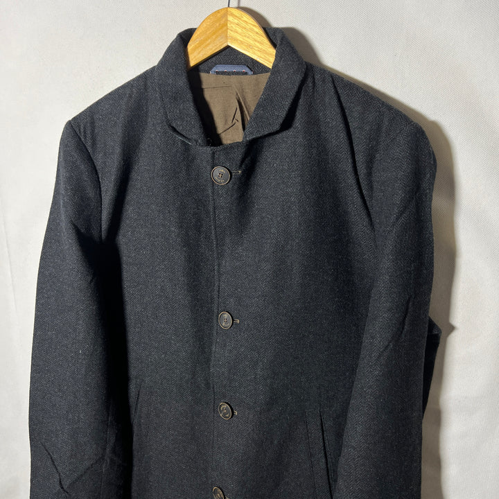 MR BLUE WOOL OVERCOAT