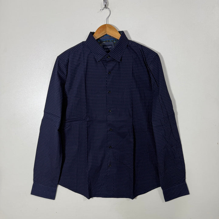 DENIM & FLOWER BUTTON DOWN CASUAL COTTON SHIRT