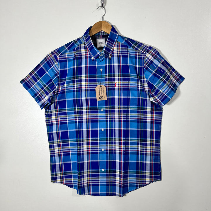NEXT REGULAR FIT BUTTON DOWN HALF SLEEVES SHIRT