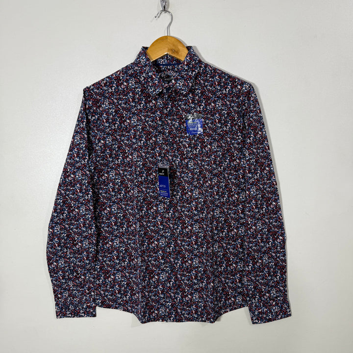 APT.9 SLIM FIT PRINTED CASUAL COTTON SHIRT BRAND NEW WITH STRETCH