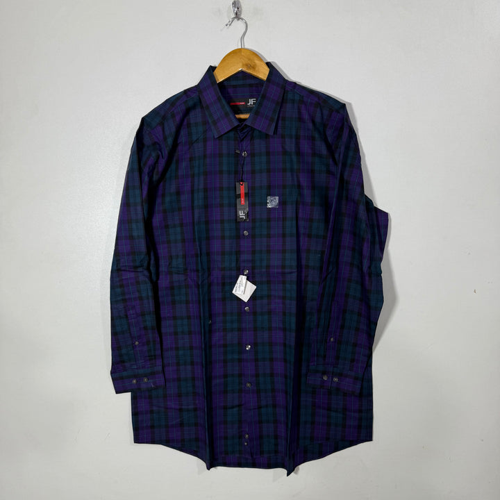 J FERRAR COTTON CHECKERED SHIRT BRAND NEW WITH STRETCH