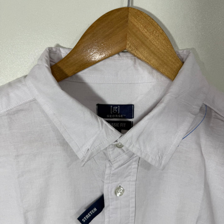 GEORGE CLASSIC FIT BUTTON DOWN OXFORD COTTON SHIRT BRAND NEW WITH STRETCH