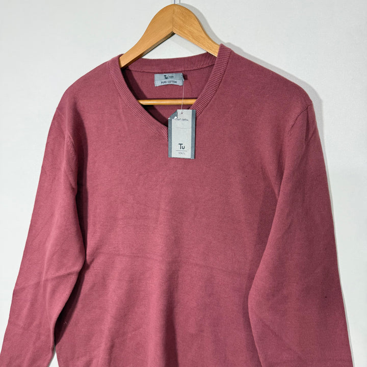 TU MAN V NECK COTTON SWEATER BRAND NEW