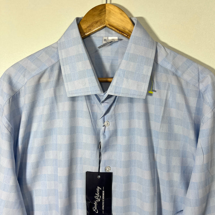 STATE AND LIBERTY CHECKERED FORMAL SHIRT BRAND NEW WITH STRETCH
