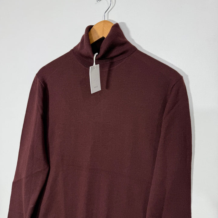 MOSS HIGH NECK COLLAR MERINO WOOL SWEATER BRAND NEW