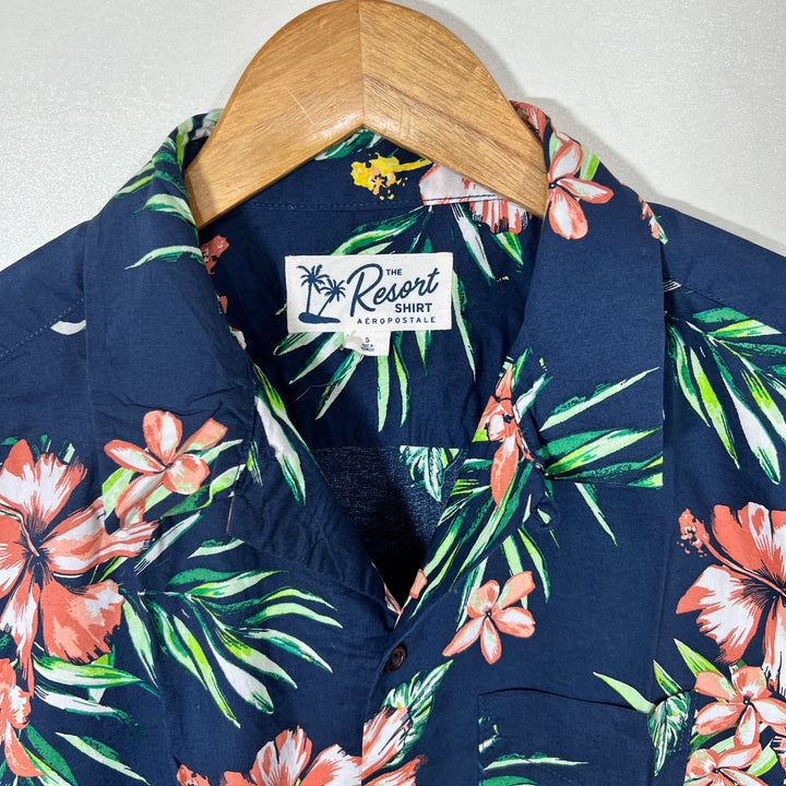 AEROPOSTALE SAFARI COLLAR HALF SLEEVES COTTON SHIRT