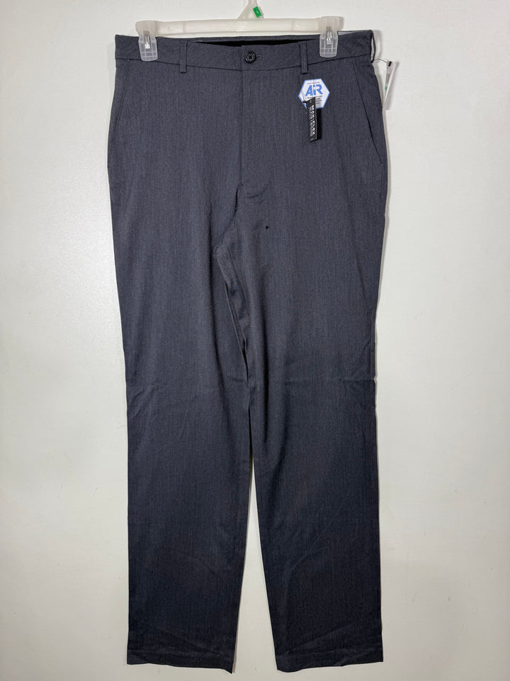 VAN HEUSEN BIG & TALL AIR TEMPERATURE ACTIVATED COOLING MAX FLEX WAISTBAND STRETCH NON IRON SOIL RELEASE WICKING DRESS PANT BRAND NEW GREY COLOUR