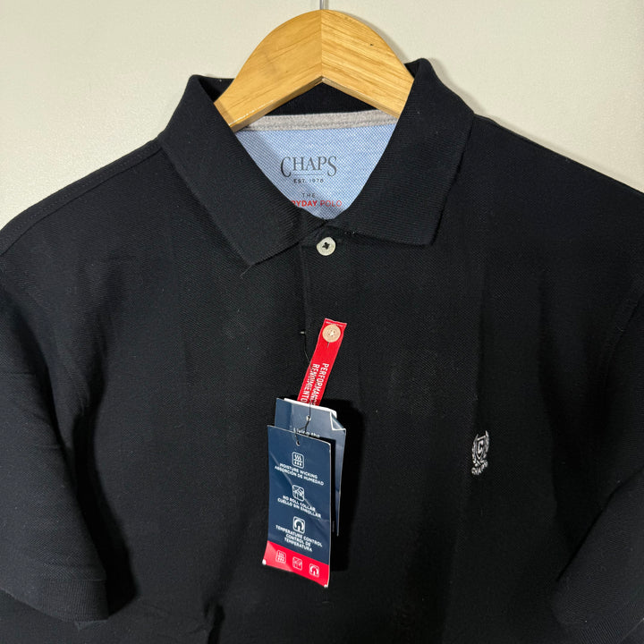 CHAPS EVERYDAY COTTON POLO TSHIRT BRAND NEW BLACK COLOUR