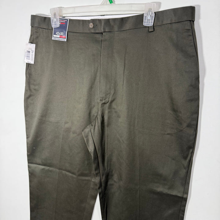 ROUNTREE & YORKE CLASSIC FIT FLAT FRONT TRAVEL SMART COTTON CHINO PANT BRAND NEW WITH STRETCH