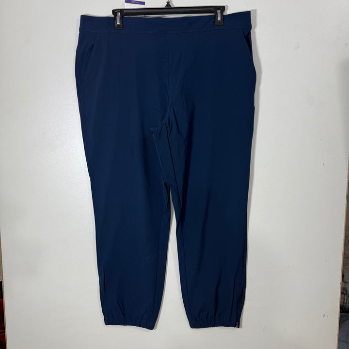 MEMBERS MARK HYBRID PARACHUTE TRAVEL JOGGER TROUSER BRAND NEW BLUE COLOUR 4 WAY STRETCH