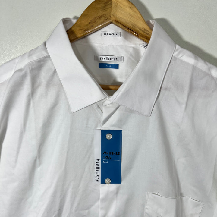 VAN HEUSEN TALL LUX SATEEN FORMAL COTTON SHIRT BRAND NEW
