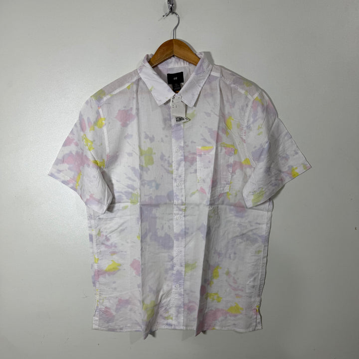 H&M PRINTED HALF SLEEVES COTTON SHIRT BRAND NEW