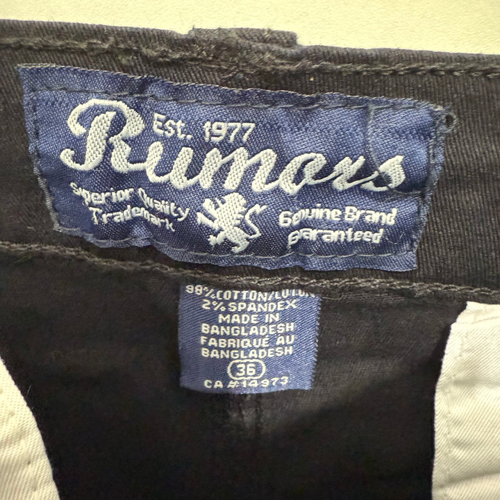 RUMARS CARGO COTTON SHORT WOTH STRETCH BLACK COLOUR