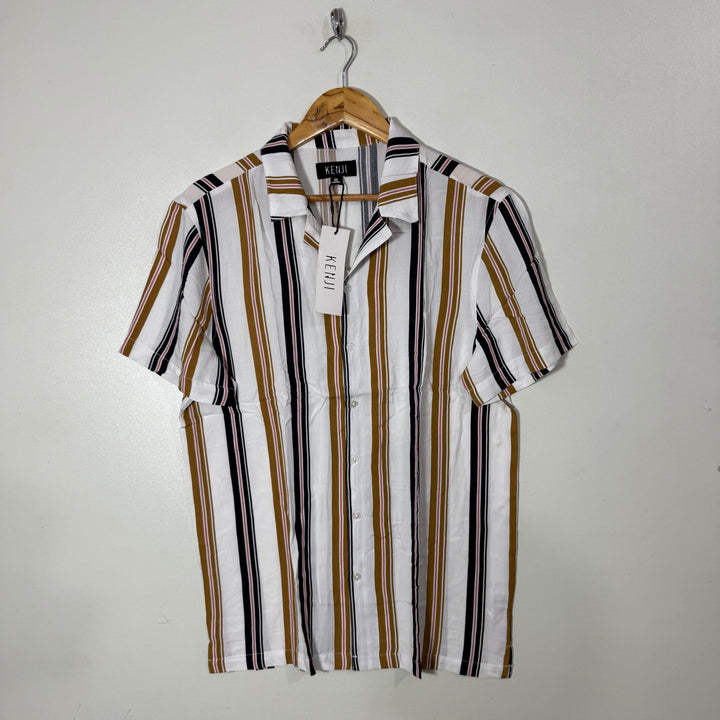 KENJI SAFARI COLLAR HALF SLEEVES HAWAI SHIRT BRAND NEW